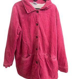 Vintage Blair Pink Corduroy Sherpa-Lined Jacket